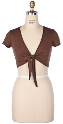 jersey tie-front shrug