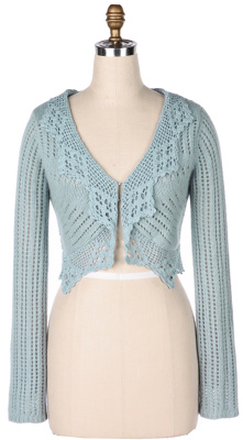 doily collar cardigan