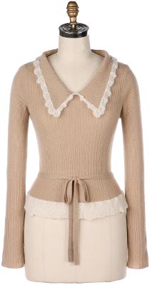 cafe au lace cashmere sweater