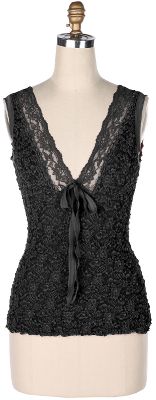 lace v-neck shell