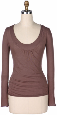 rounded v-neck shirt