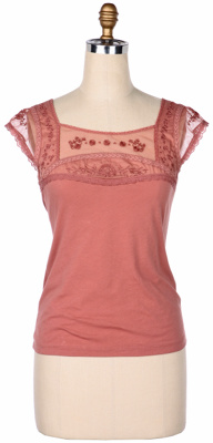 lace yoke top