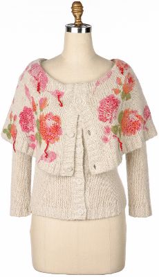 floral shawl cardigan