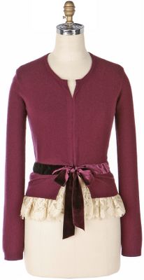 velvet ribbon cardigan