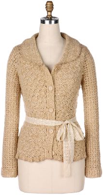 spiced eggnog cardigan
