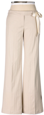 textured stripe trousers