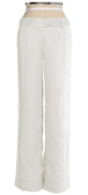 braided waist linen pant