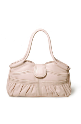 pleated leather hobo