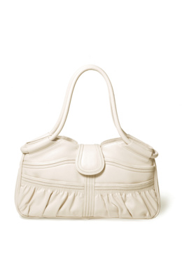 pleated leather hobo