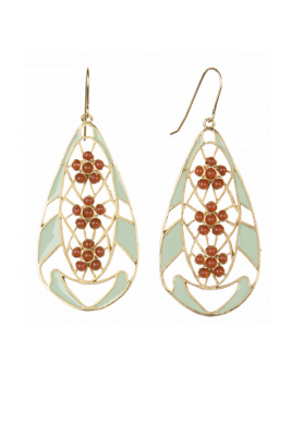 enamel petal earrings