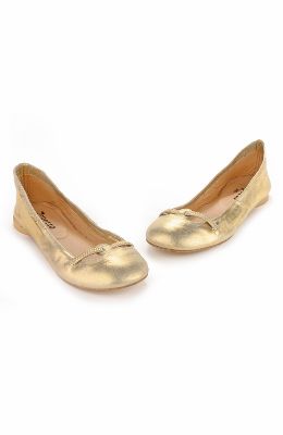 gold dust ballerinas