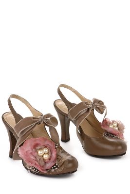 corsage slingbacks