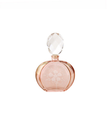 round engraved perfume bottle