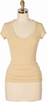 rounded v-neck tee