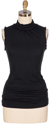 jagged black mock neck hotness.