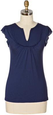 split-neck tee