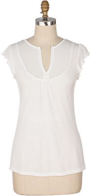 split-neck tee