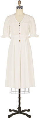 ivory gauze dress