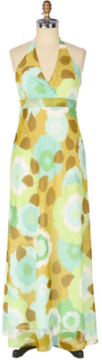 anthropologie.com - : floor length dress fashion halter dress retro