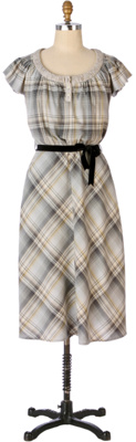 plaid shirtdress