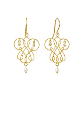 Anthropologie - :  jewelry pearl gold earrings
