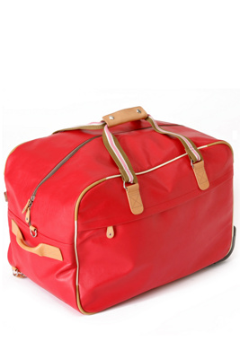 Anthropologie - : wheeled retractable red luggage