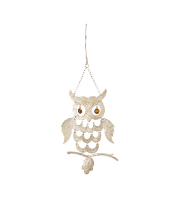 Anthropologie - linked owl ornament :  holiday ornament nature-inspired owl