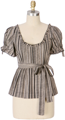 Anthropologie - :  blouse printed top black and white