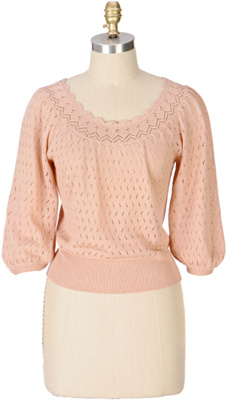 solana pointelle sweater