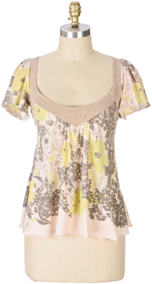 lemon palm scoopneck :  anthro tee