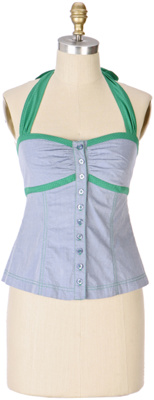 Anthropologie - :  button front blouse top polka dots