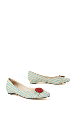 Anthropologie - :  blue red buttons stripes