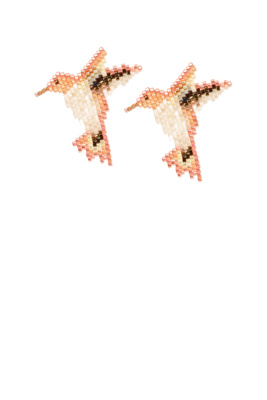 Anthropologie - :  beaded earrings humming birds jewelry