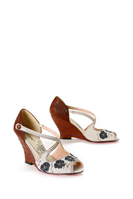 Anthropologie - :  floral pinstripe shoes accessories