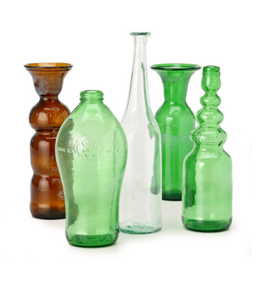 Anthropologie - Salvaged Glass Vases :  salvage home glass diy ideas