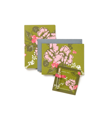 Anthropologie - :  floral green note card scent