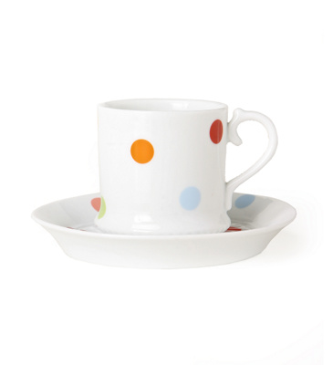 Anthropologie - :  porcelain pokadots cup and saucer anthropologie