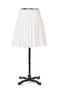 Paneled Eyelet Skirt