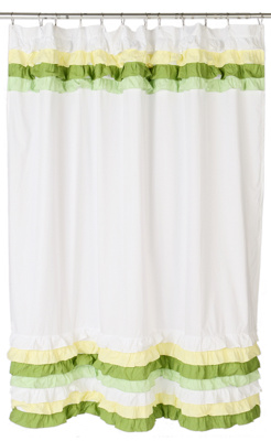 Anthropologie.com > Bathing > Bathroom :  home shower shower curtain green