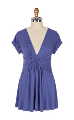 Denouement Tunic - Anthropologie.com :  blue twist tunic v-neck