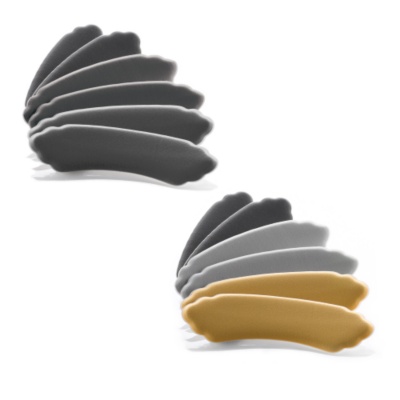 Foot Petals Heavenly Heelz, Black and Combo, 2 Packs of 3 - 10622