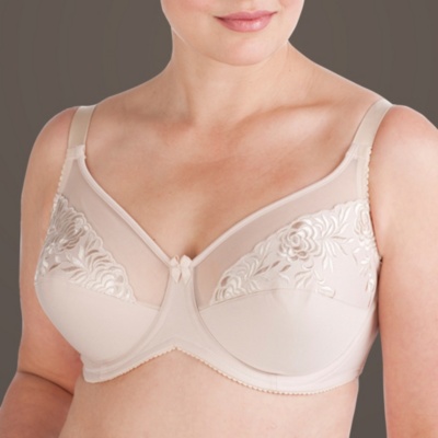 Elila Embroidered Microfiber Underwire Bra - 31007