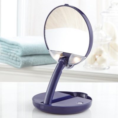 15X Lighted Adjustable Travel Mirror