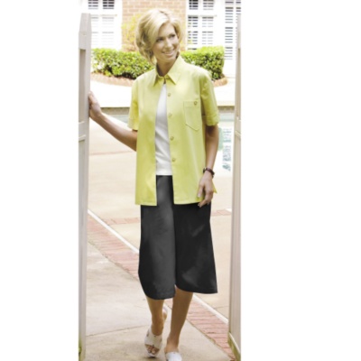 Stretch Fresh Split Skirt  black
