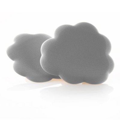 Foot Petals Tip Toes Cushions, Pair  silver rose