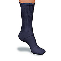 FootSmart Men's / Women's Arch Support Casual Crew Socks, Pair navy
