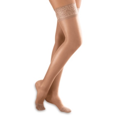 FootSmart Women's Sheer Firm Support Thigh Highs, Pair