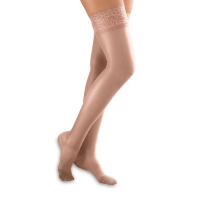 FootSmart Women s Sheer Firm Support Thigh Highs, Pair
