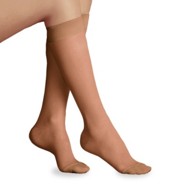 FootSmart Women's Sheer Firm Support Knee Highs, Pair