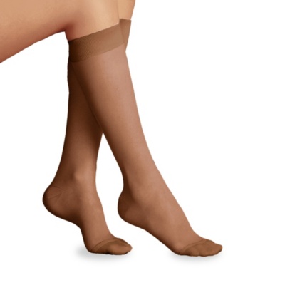 FootSmart Women's Sheer Firm Support Knee Highs, Pair  taupe